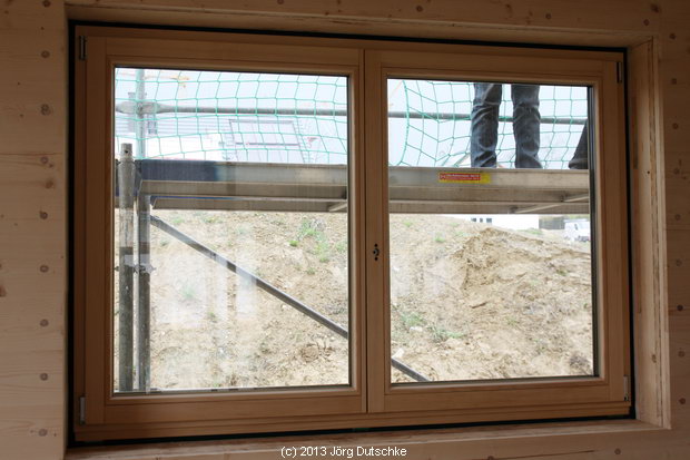 Fenster eingebaut im Holz100-Haus