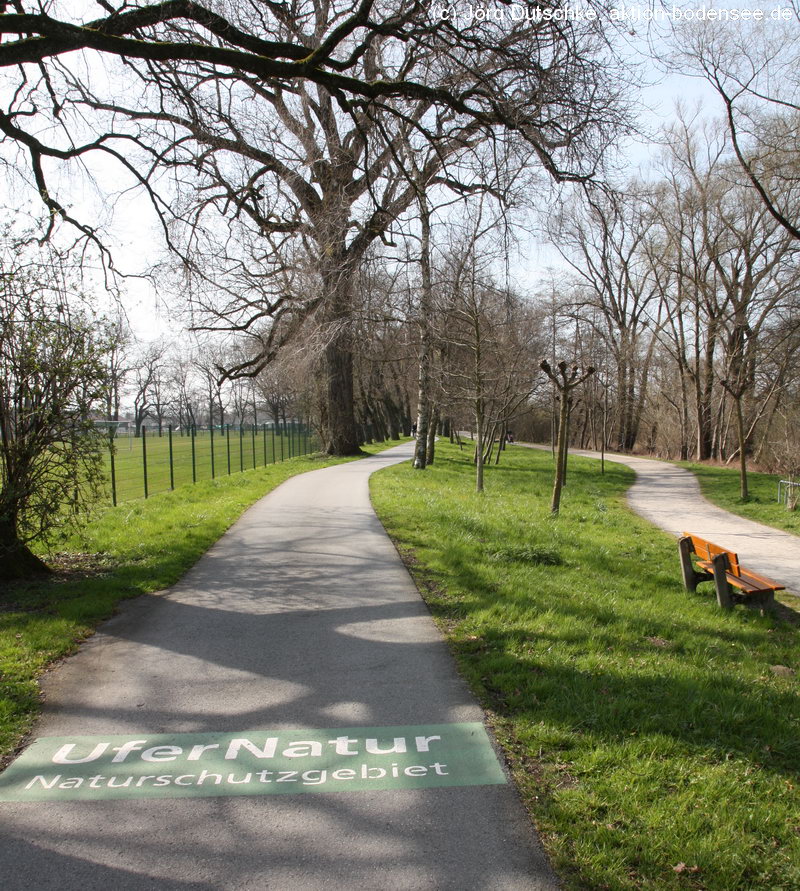 Naturschutzhinweis auf dem Radweg nahe Bregenz 